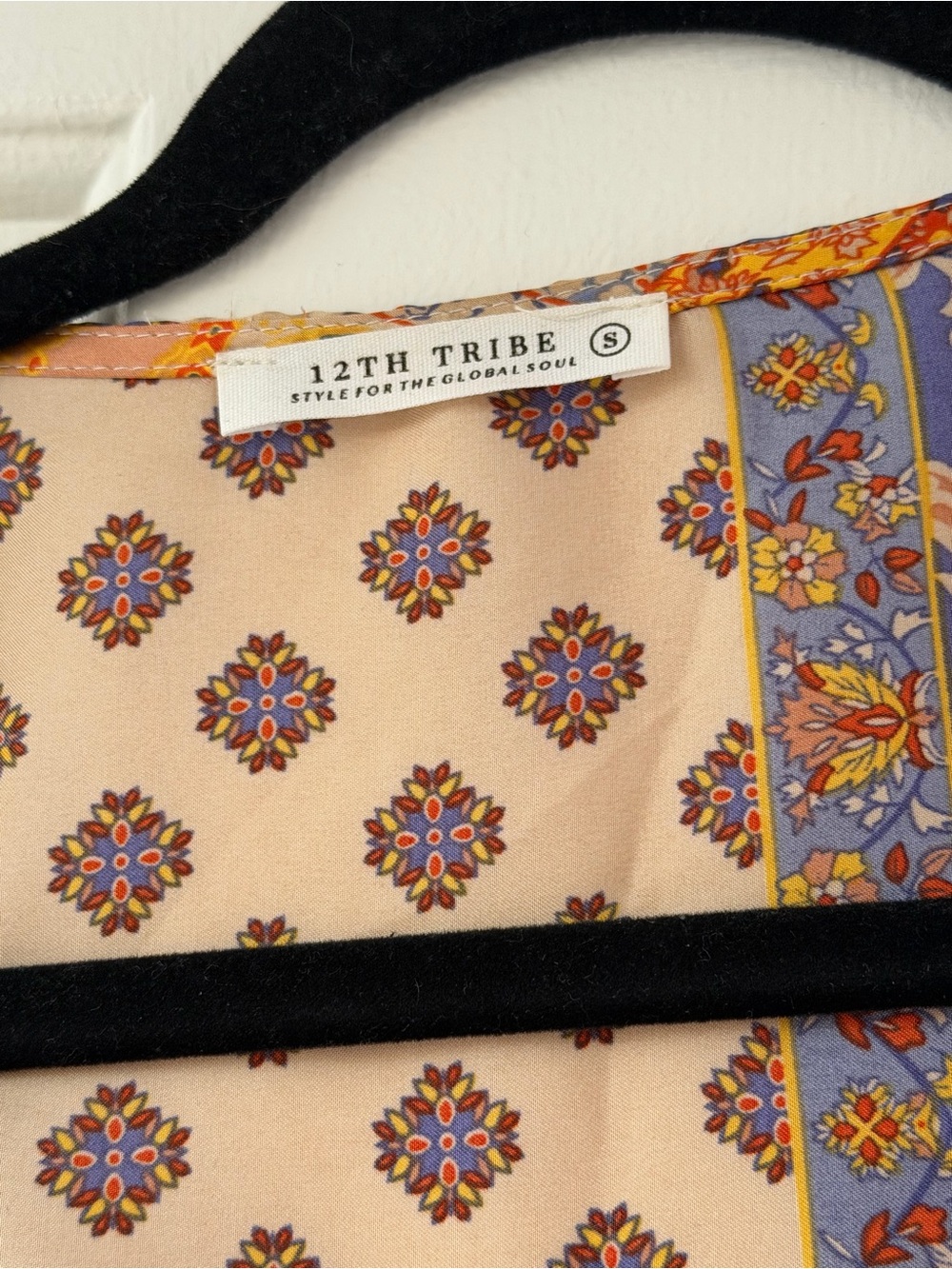 12th Tribe-Gold Standard Multicolored Kimono Dress(S) - Picture 5 of 6